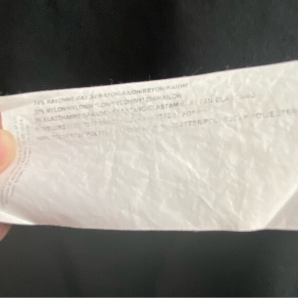 Unique Joseph Ribkoff black crochet waist split front seam stretch pants size 6 - Picture 8 of 13